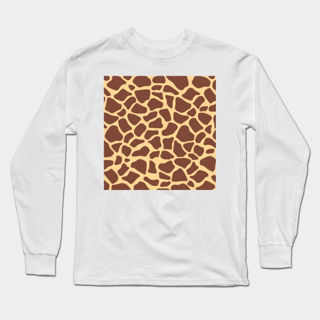 Giraffe print Long Sleeve T-Shirt by Cathalo